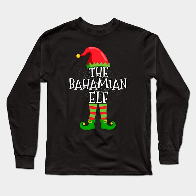 Bahamian Elf Family Matching Christmas Group Funny Gift Long Sleeve T-Shirt by silvercoin